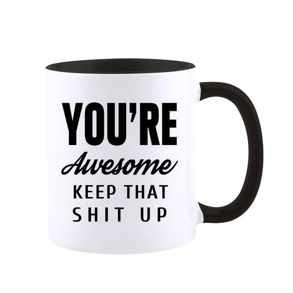 HiiKaa Funny Graduation Coffee Mug,You're Awesome Coffee Mug, Inspiring Gifts for Graduates,11oz,Black