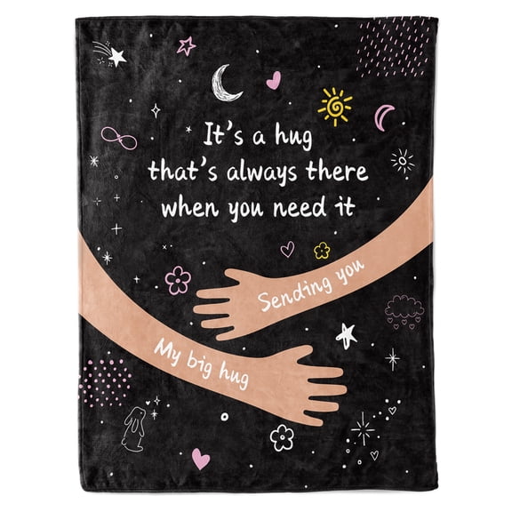HiiKaa Get Well Gifts for Women Men,Hug/Healing Blanket,Thinking of You/Cancer Care/Sympathy/After Surgery Gifts for Friends,Sister, Coworkers,Soft Throw Blankets 50'' x 60''