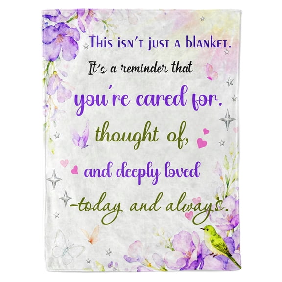HiiKaa Get Well Gifts for Women After Surgery,Surgery Recovery Gifts for Women Men,Cancer Gifts,Surgery Hospital Blanket Gifts for Family Friend,Soft Get Well Blanket 6050,Purple