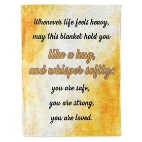 HiiKaa Get Well Soon Gifts for Women,Man,Inspirational Gifts Blanket, Feel Better After Surgery Gifts for Sick Women,Thinking of You Gift for Her Friend Sister Coworker,60'' x 50'',Yellow
