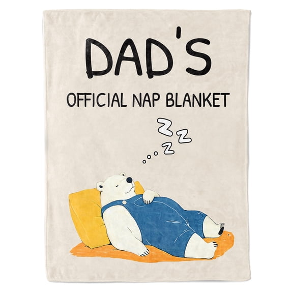 HiiKaa Gifts for Dad from Daughter or Son,Dad Birthday Gifts Blanket, Father Gift for Father's Day,Christmas,Thanksgiving,Fluffy Blanket for Daddy,60'' x 50'',Beige