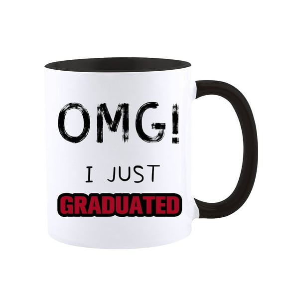 HiiKaa Graduation Gifts for Her,Him-11oz Coffee Mug,Funny College Graduation Gifts,Master Degree,Phd Graduation Gift,Black
