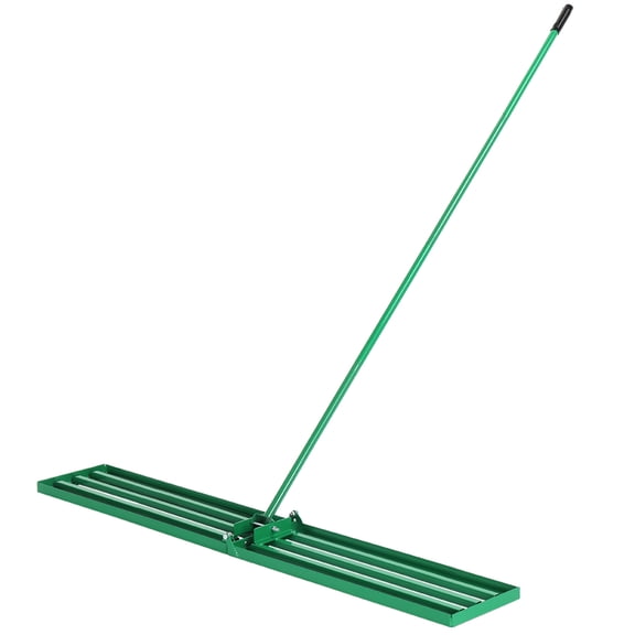HiiKaa Lawn Leveling Rake,Levelawn Tool,Level Soil or Dirt Ground Surfaces Easily,48 x 10 Ground Plate,75 Extra Long Handle,Green