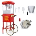 thumbnail image 1 of HiiKaa Nostalgia Popcorn Maker Machine,Professional Cart With 8 Oz Kettle Makes Up to 32 Cups,Vintage Popcorn Machine Movie Theater Style Red, 1 of 9