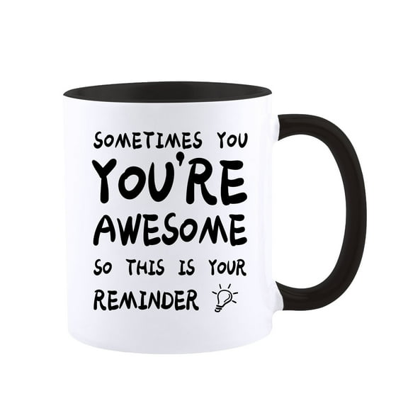 HiiKaa Thank You Gifts,Sometimes You Forget You're Awesome Mug, Birthday Inspirational Gifts for Women,Men,Graduation Gifts for Graduate,11Oz Coffee Mug