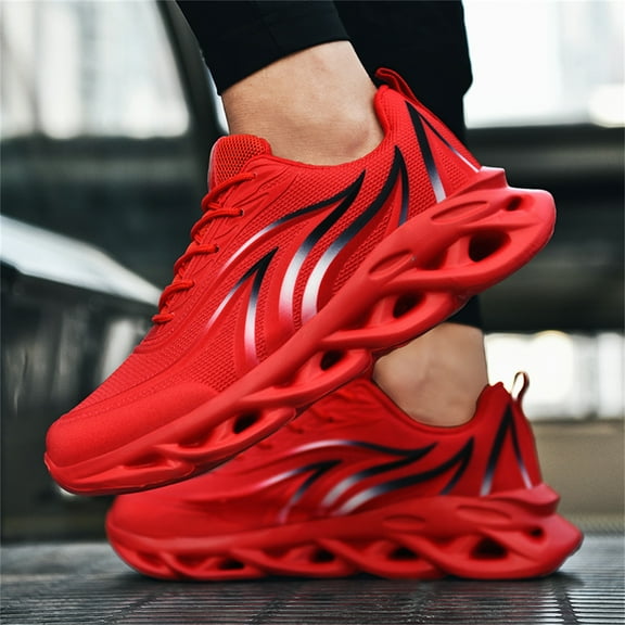 Hiigy Men's Breathable Running Sports Walking Shoes