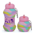 thumbnail image 1 of Hiii Water Bottle for Kids 20 oz BPA Free Leakproof Silicone Rainbow, 1 of 4