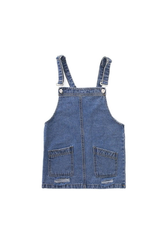 Baby Girls Denim Jumper Dress Children's Sleeveless Summer Casual Dress