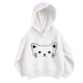 thumbnail image 1 of Hiijoy Baby Girls Hoodie Cute Cartoon Cat Hooded Sweatshirt Casual Loose Pullover Hoody, 1 of 3
