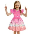 thumbnail image 1 of Hiijoy Baby Girls Ice-Cream Print Summer Dress Flutter Sleeve Round Neck Casual Dress, 1 of 3