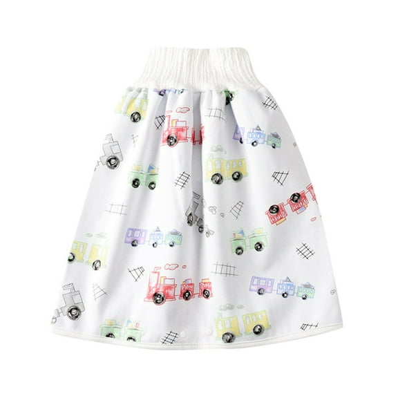 Hiijoy Baby Waterproof Reusable Skirt Shorts Cartoon Print High Waist Skirt for Boy & Girl, Sizes 4-8Y
