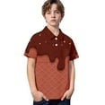 thumbnail image 1 of Hiijoy Big Boy's Polo Shirt Ice-Cream Print Short Sleeve Breathable T-Shirt, Sizes 3-14, 1 of 3