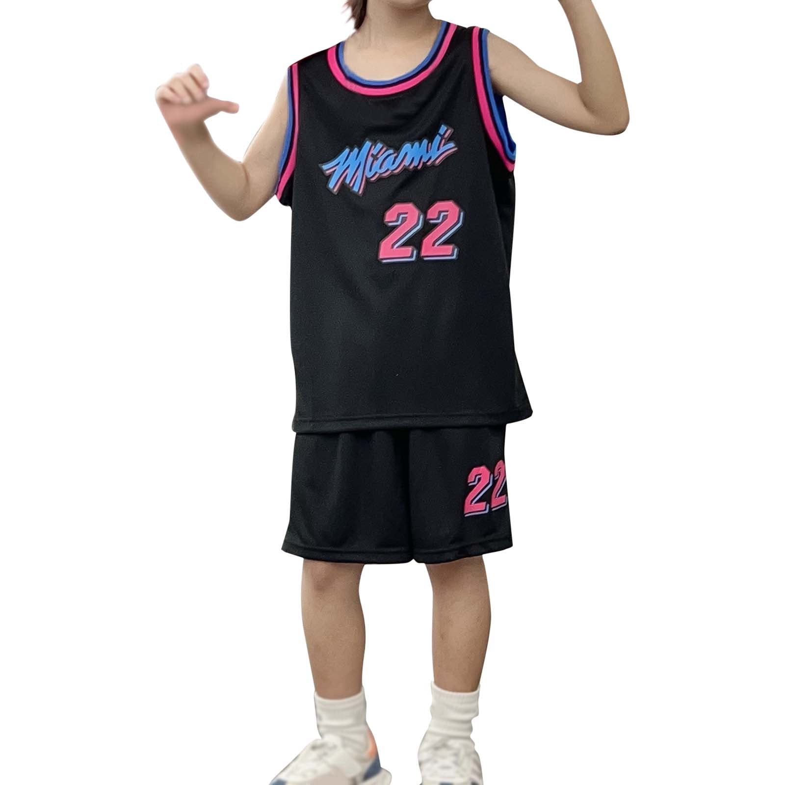 Geek UP Kids Jongens Basketbal 2-delige Basketbal Performance Tank Top en Shorts Set, Zwart, 4-5 jaar