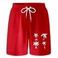 thumbnail image 1 of Hiijoy Big Boys Coconut Tree Print Beach Shorts Elastic Waist Active Shorts, Sizes 10-12Y, 1 of 8