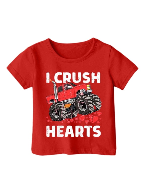 Big Boys Graphic T Shirt Short Sleeve Summer Casual T-Shirt Tee, Sizes 1-13