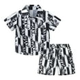 thumbnail image 1 of Hiijoy Big Boys Hawaii Beach Outfits Short Sleeve Button Shirt Shorts Set, Sizes 1-8, 1 of 4