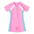 thumbnail image 1 of Hiijoy Big Boys One-Piece Swimsuit Quick Dry Short Sleeve Rash Guard Bathing Suit, 1 of 4