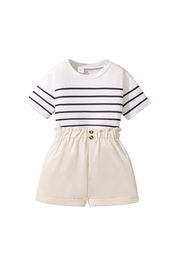 Big Boys Outfits Casual Striped Short Sleeve T-Shirt Shorts Set, Sizes 8-9Y