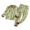 thumbnail image 1 of Hiijoy Big Boys Pajamas Cartoon Print Long Sleeve T-Shirt Pants Sleepwear, Sizes 10-11Y, 1 of 3