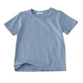 thumbnail image 1 of Hiijoy Big Boys Short Sleeve Cotton T-Shirt Casual Sports Solid T Shirt, Sizes 1-10, 1 of 2