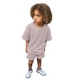 thumbnail image 1 of Hiijoy Big Boys Summer Outfits 2 Piece Tracksuit Solid Short Sleeve T Shirt with Shorts Set, Sizes 12-13Y, 1 of 8