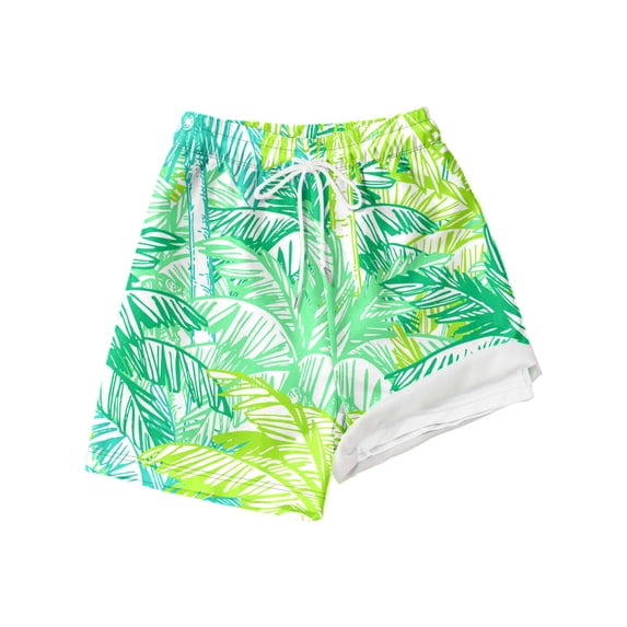 Hiijoy Big Boys Swim Trunks Compression Liner Stretch Quick Drying Swim Shorts, Sizes 10-12Y
