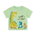thumbnail image 1 of Hiijoy Big Boys T-Shirt Cute Cartoon Dinosaur Short Sleeve T Shirt Summer Casual Tshirt, 1 of 2