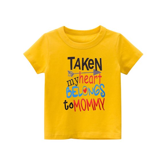 Hiijoy Big Boys T-Shirt Letter Print Color Block Short Sleeve T Shirt Summer Casual Tee