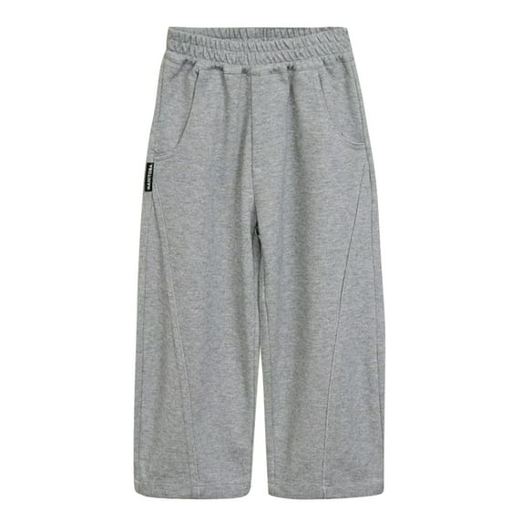 Hiijoy Big Boys Wide Leg Sweatpants Solid Color Loose Trousers for Sports Activewear
