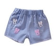 thumbnail image 1 of Hiijoy Big Girl Lightweight Denim Shorts Elastic Waist Versatile Jean Shorts, Sizes 8-9Y, 1 of 5