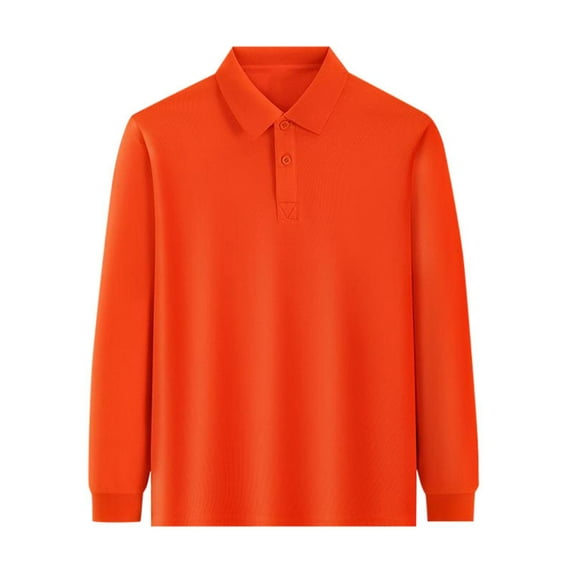 Hiijoy Big Girl Long Sleeve Polo Shirt School Uniform Unisex Solid T-Shirt, Sizes 5-12