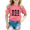 thumbnail image 1 of Hiijoy Big Girl's T Shirt Cat Print Short Sleeved Crewneck T-Shirt Loose Casual Tshirt, 1 of 3
