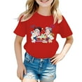 thumbnail image 1 of Hiijoy Big Girls Cartoon Graphic Tee Short Sleeve Crew Neck T-Shirt, Sizes 1-13, 1 of 3