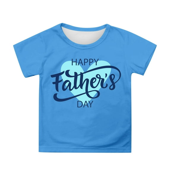 Hiijoy Big Girls Father's Day T-Shirt Letter Print Short Sleeve T Shirt Summer Casual Tshirt