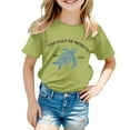 thumbnail image 1 of Hiijoy Big Girls Graphic T-Shirt Turtle Print Short Sleeve Summer T Shirt, Sizes 3-14, 1 of 3
