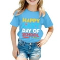 thumbnail image 1 of Hiijoy Big Girls Last Day of School T Shirt Letter Print Short Sleeve Round Neck Tshirt, 1 of 3