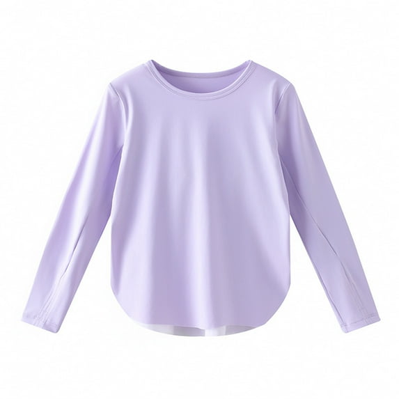 Hiijoy Big Girls Long Sleeve Sports Active T-Shirt Breathable Tee T Shirt, Sizes 5-16