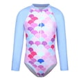 thumbnail image 1 of Hiijoy Big Girls Long Sleeve Zipper One-Piece Swimsuit UPF50+ Bathing Suit, Sizes 7-13, 1 of 8