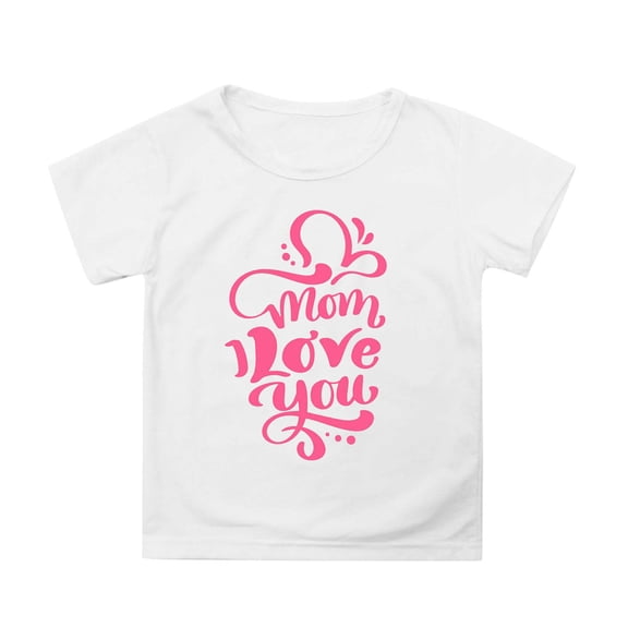 Hiijoy Big Girls Mother's Day T Shirt Letter Print Short Sleeve T-Shirt, Sizes 3-13