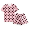 thumbnail image 1 of Hiijoy Big Girls Polka Dots Pajamas Short Sleeve Top Shorts Kids Sleepwear, Sizes 3-13, 1 of 2