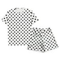 thumbnail image 1 of Hiijoy Big Girls Polka Dots Short Sleeve Button Shirt and Shorts Pajamas, Sizes 3-13, 1 of 2