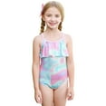 thumbnail image 1 of Hiijoy Big Girls Ruffle One-Piece Swimsuit Beach Bathing Suit Swimwear, Sizes 3-10, 1 of 8