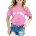 thumbnail image 1 of Hiijoy Big Girls T-Shirt California Print Short Sleeve Tshirt Loose Casual T Shirt Tee, 1 of 3