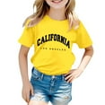 thumbnail image 1 of Hiijoy Big Girls T-Shirt California Print Short Sleeve Tshirt Loose Casual T Shirt Tee, 1 of 3