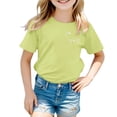 thumbnail image 1 of Hiijoy Big Girls T Shirt Cat Print Short Sleeve Cotton T-Shirt Summer Casual Tshirt, 1 of 3