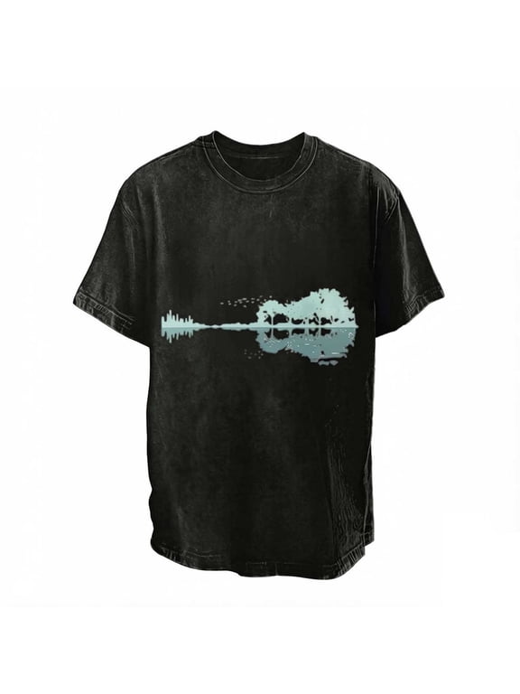 Black T Shirt for Boy Casual Graphic Short Sleeves Round Neck Tee Shirt, Sizes 2-15