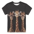 thumbnail image 1 of Hiijoy Black T Shirt for Boys Funny Giraffe Graphic Short Sleeved Tee Shirt, Sizes 2-15, 1 of 3