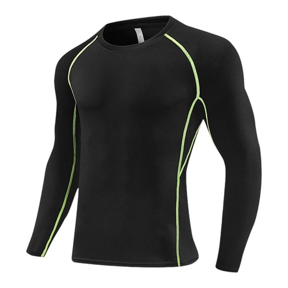 Hiijoy Boys Athletic Performance Compression Shirt Workout Long Sleeve T-Shirt, Sizes 3-12