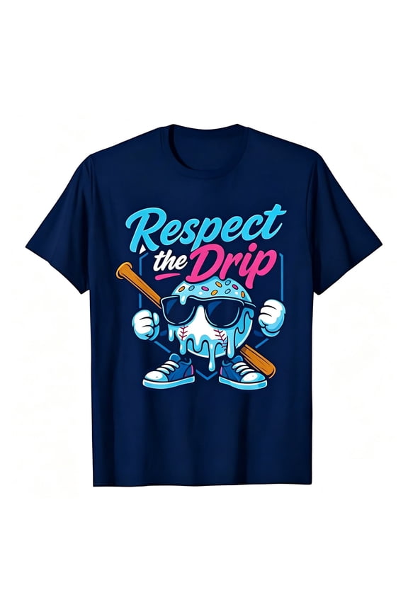 Boys Baseball Graphic Tee Summer Short Sleeve Crew Neck T-Shirt Top, Sizes 8-9