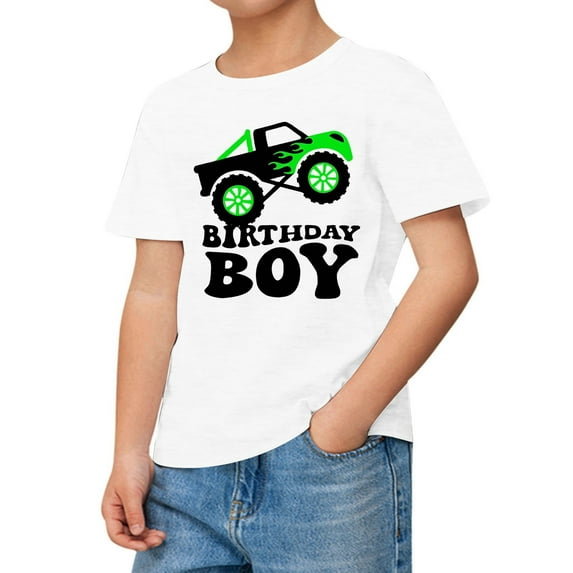 Hiijoy Boys Birthday T-Shirt Letter Print Short Sleeve Crew Neck T Shirt Summer Tee, Sizes 1-13